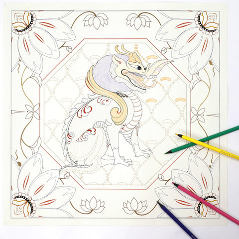 Guardian Dragon Coloring Pages Guardian Dragon Coloring Pages
