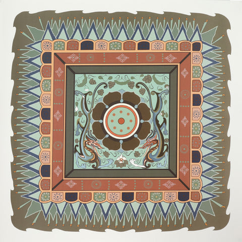 Twin Dragons Lotus Caisson Coloring Pages Twin Dragons Lotus Caisson Coloring Pages