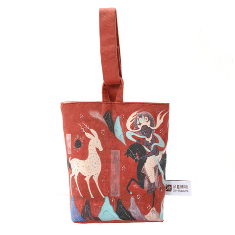 Nine-Colored Deer King Jataka Canvas Bag